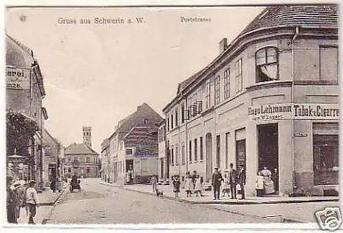 29155 Ak Gruß aus Schwerin a.W. Poststrasse 1909