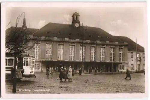 92374 Ak Bromberg Bydgoszcz Hauptbahnhof 1943