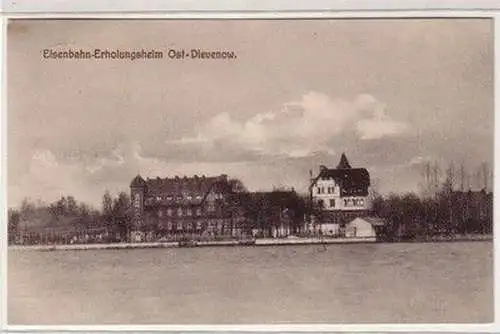 59950 Ak Eisenbahn Erholungsheim Ost-Dievenow in Pommern 1922