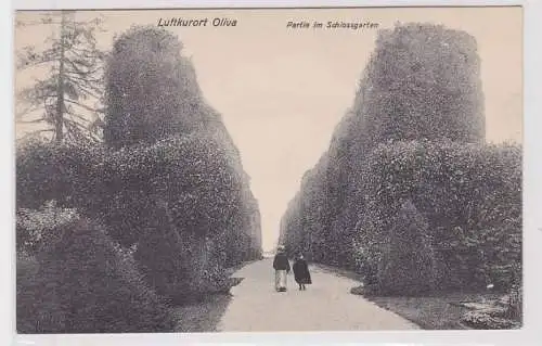 65863 Ak Luftkurort Oliva b. Danzig - Partie im Schlossgarten um 1915