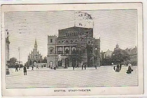 24699 Ak Stettin Stadt Theater 1911