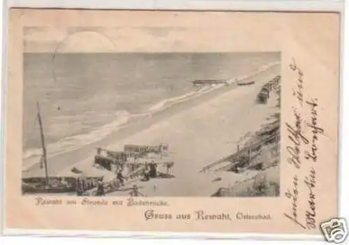 34481 Ak Gruß aus Ostseebad Rewahl Strand 1901