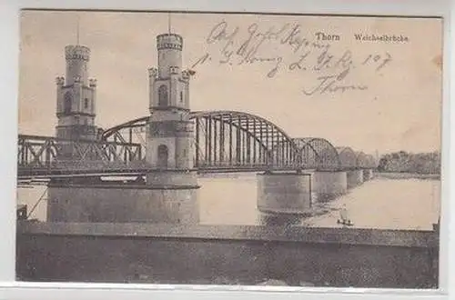 16225 Ak Thorn Weichselbrücke 1915