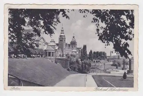 18130 Ak Stettin Blick auf Hakenterrasse 1939