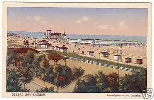 18612 Ak Seebad Swinemünde Strandpromenade um 1910