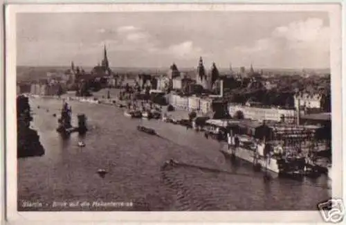 13831 Ak Stettin Blick auf die Hakenterasse 1941