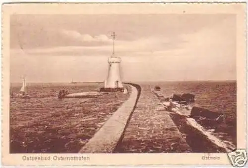 17756 Ak Ostseebad Osternothafen Ostmole Leuchtturm