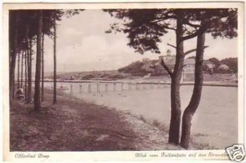 20220 Ak Ostseebad Deep Blick vom Falkenhain 1928