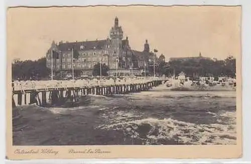 25499 Ak Ostseebad Kolberg Strand bei Sturm 1938