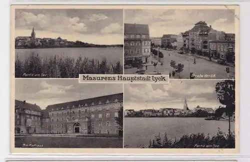 88268 Mehrbild Ak Masurens Hauptstadt Lyck Ortsansichten um 1940