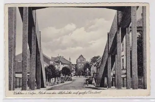 88551 Ak Wehlau in Ostpreussen Blick von der Allebrücke 1939