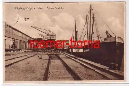 78481 Ak Königsberg Ostpreußen Hafen u. Grüner Speicher 1929