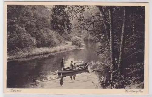 85249 AK Masuren - Cruttinnafluss, Bootspartie, Kahnfahrt, Ruderboot um 1930