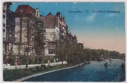 78399 Ak Königsberg Pr. Schloßteich Promenade 1917