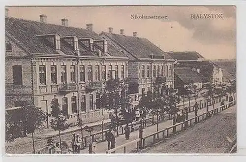 65138 Ak Bialystok Ostpreussen Nikolausstrasse um 1915