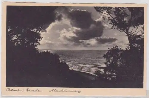 68915 Ak Ostseebad Rauschen Abendstimmung um 1940