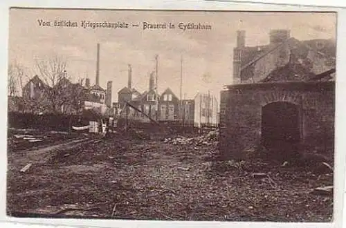 34845 Feldpost Ak Brauerei in Eydtkuhnen 1917