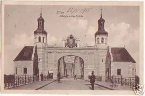 16771 Ak Tilsit Königin Luise Brücke 1915