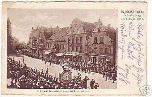 04507 Ak Russische Parade in Insterburg September 1914