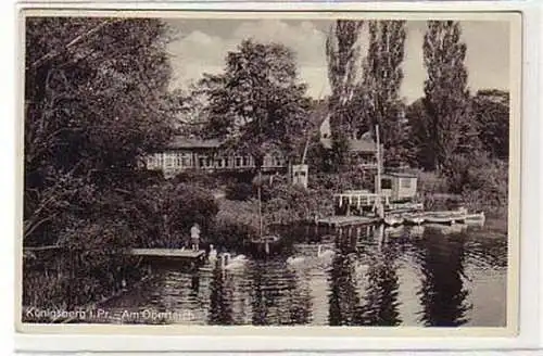 08431 Feldpost Ak Königsberg in Ostpr. am Oberteich 1941