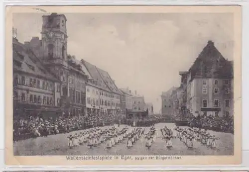 95491 Ak Wallensteinfestspiele in Eger Cheb, Reigen der Bürgerstöchter 1911