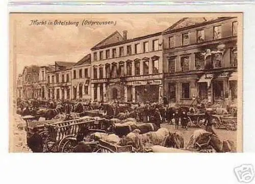 02299 Ak Markt in Ortelsburg Ostpreussen um 1915