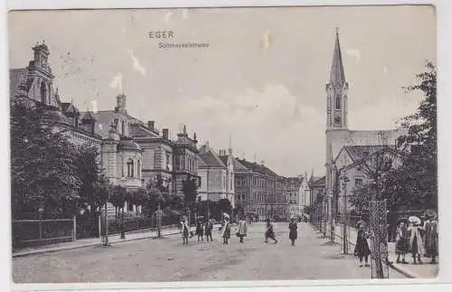 98643 Ak Eger Cheb Tschechien - Blick in die Schmeykalstraße 1908