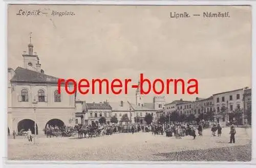 82691 Ak Leipnik Lipník nad Becvou Ringplatz um 1910