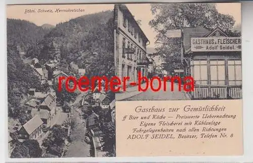 73537 Mehrbild Ak Herrnskretschen Hrensko Gasthaus zur Gemütlichkeit um 1910