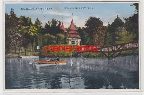 71395 Ak Karlsbad Fischern japanischer Pavillon 1929