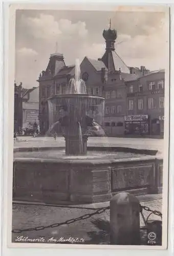 67948 Feldpost Ak Leitmeritz Litomerice am Marktplatz 1940