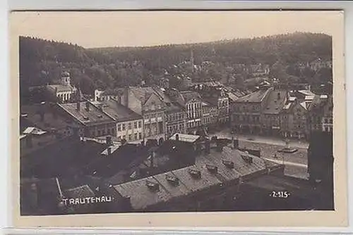 61859 Foto Ak Trautenau in Böhmen Totalansicht 1926