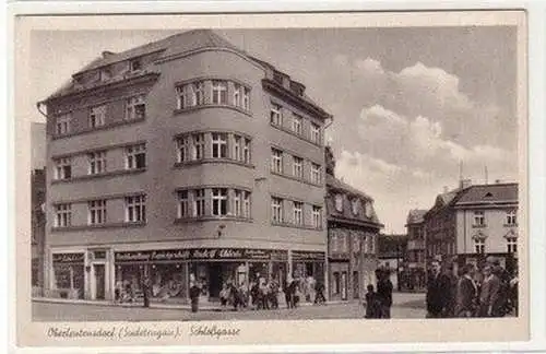 59029 Ak Oberleutensdorf (Sudetengau) Schloßgasse um 1940