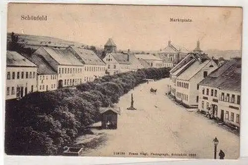 59698 Ak Schönfeld in Böhmen Marktplatz um 1910