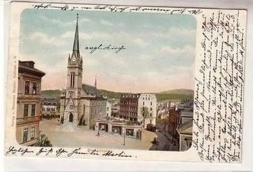 55457 Ak Gablonz am N. Bismarckplatz 1902