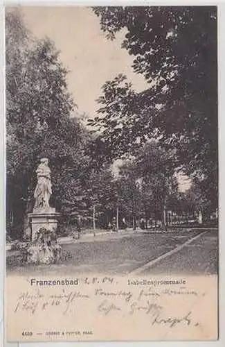 50945 Ak Franzensbad Isabellenpromenade 1904