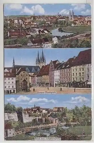 51813 Mehrbild Ak Eger Unterer Marktplatz usw. 1913