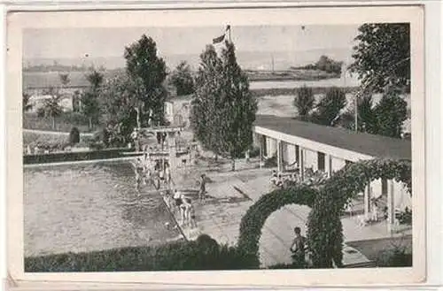 52477 Ak Königinhof an der Elbe städtisches Freibad 1944