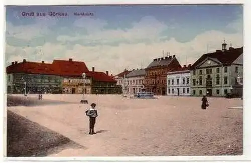 52479 Ak Gruß aus Görkau Marktplatz um 1910