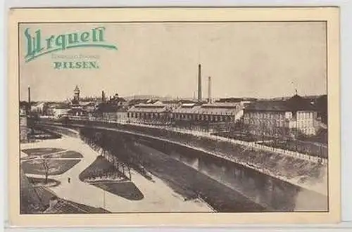 53177 Reklame Ak Urquell Bürgerliches Brauhaus Pilsen um 1930