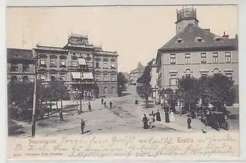 43493 Ak Teplitz Stephansplatz 1905