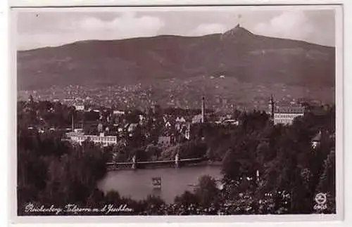 43847 Ak Reichenberg Talsperre und Jeschken um 1941