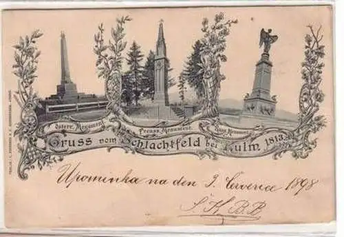 37497 Mehrbild Ak Gruß vom Schlachtfeld bei Kulm 1813, 1898