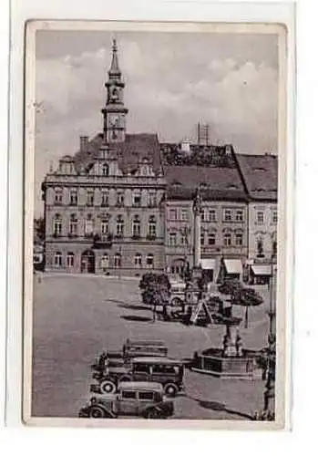 40145 Ak Böhm. Leipa Marktplatz und Rathaus 1935