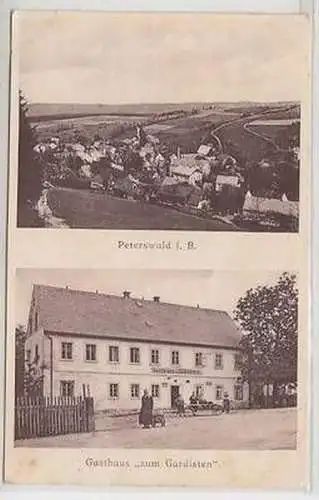 36689 Mehrbild Ak Peterswald i.B. Gasthaus zum Gardisten um 1920