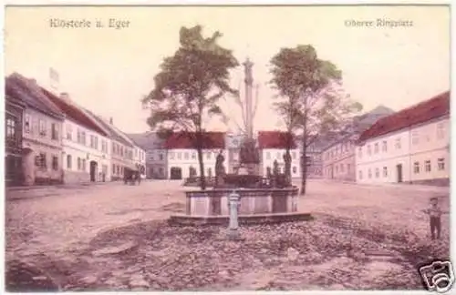 26792 Ak Klösterle an der Eger oberer Ringplatz 1914