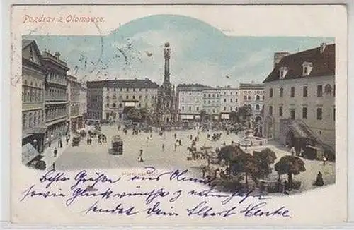 20863 Ak Grüße aus Ölmütz Olomouce Marktplatz 1904