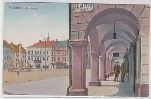 20234 Ak Rumburg Marktplatz um 1930