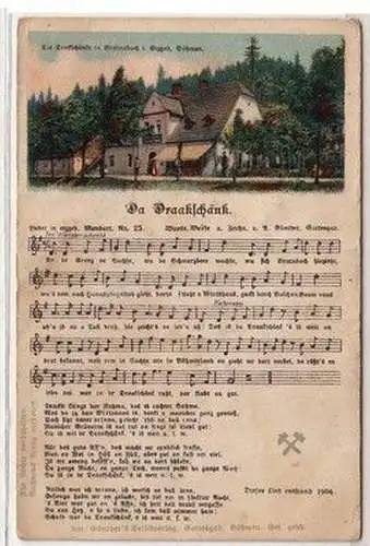 14317 Lied Ak Breitenbach i. Erzgeb. Böhmen "Da Draakschänk" um 1904