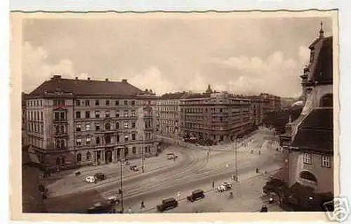 05957 Ak Brünn Zentrum Strassenansicht um 1940